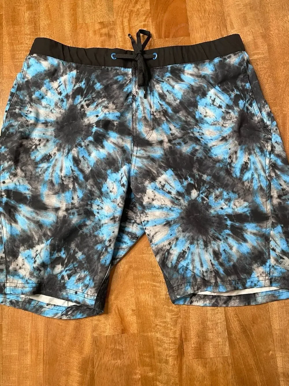 ZeroXposur Blue Dive Tie Dye Swim Trunks Men's Medium 7